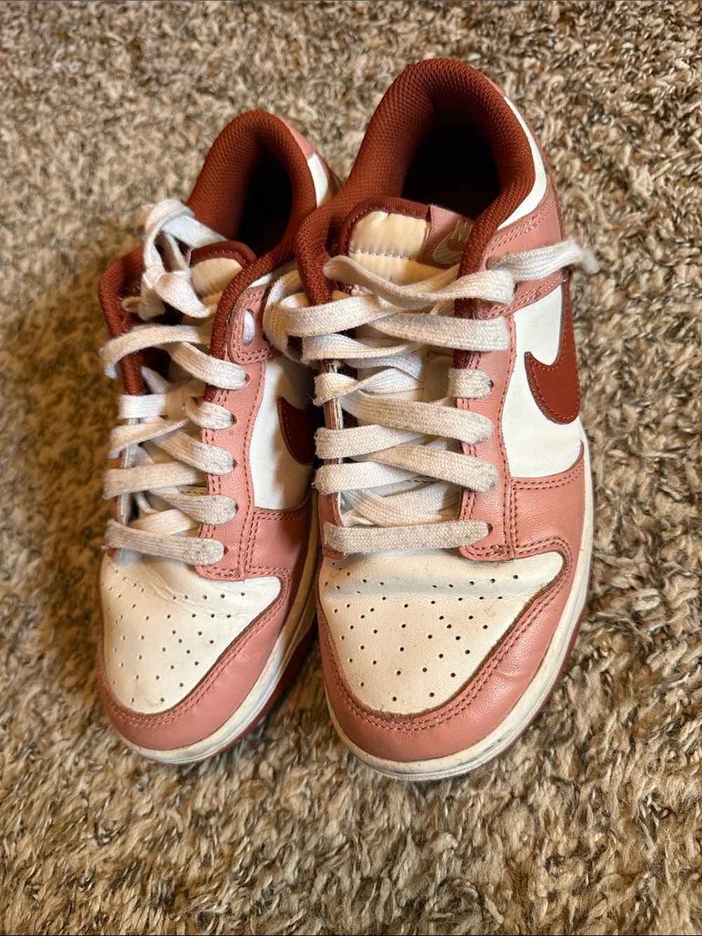 Nike Dunk Low Pink Red Stardust Rugged Orange size 7